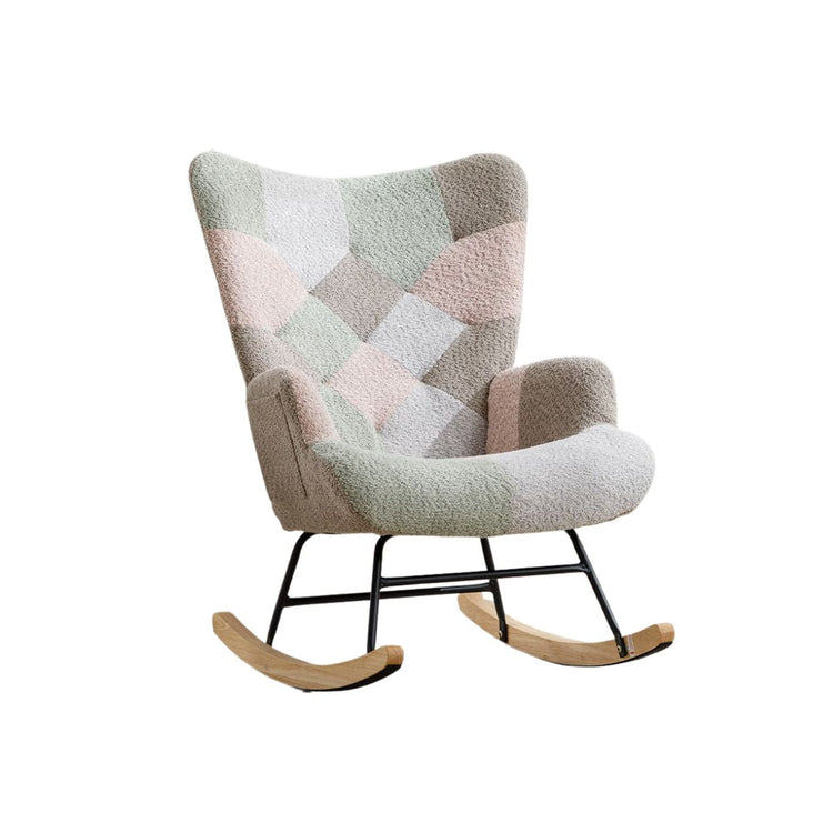 Macaron Patchwork Swivel Rocker Outdoor Chairs