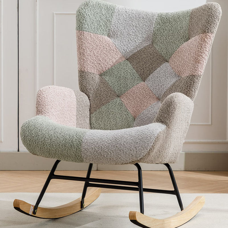 Macaron Patchwork Swivel Rocker Chairs
