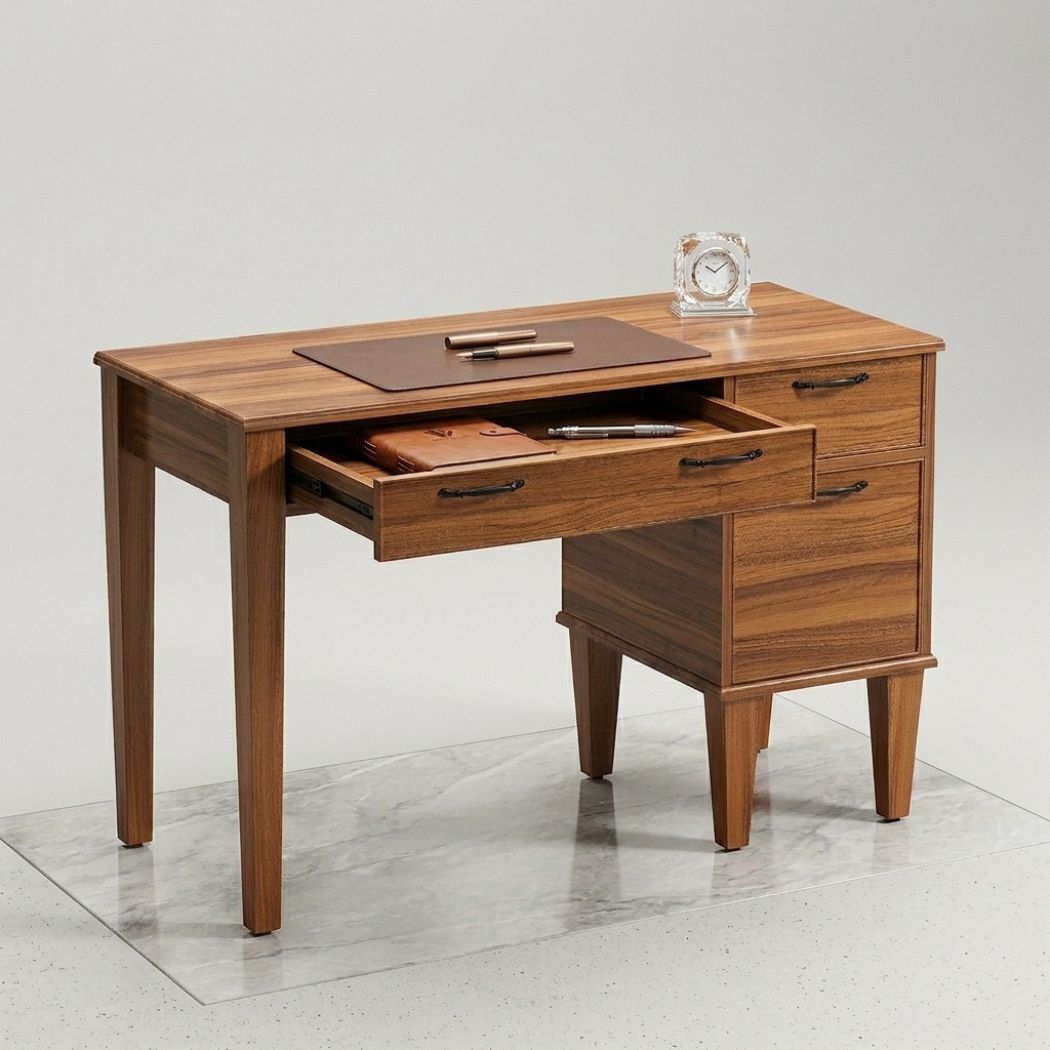 Side file cabinet detail of the Elegant Home Office Workstation.