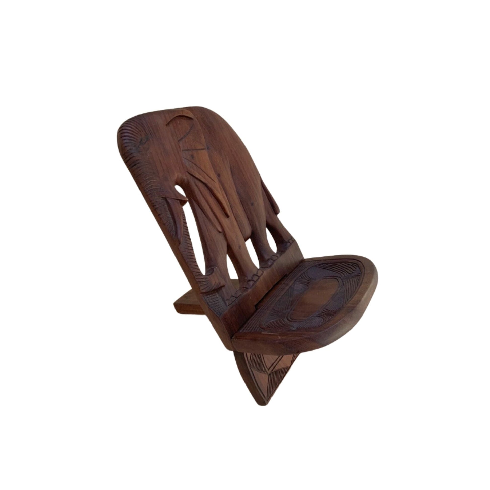 African Mini Dining Wood Chair