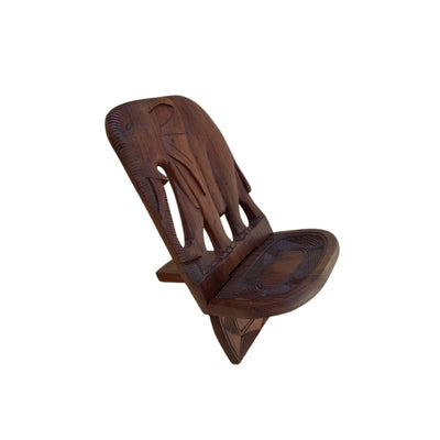 African Mini Dining Wood Chair
