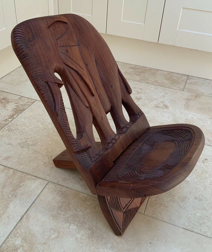 Mini African Dining Wood Chair
