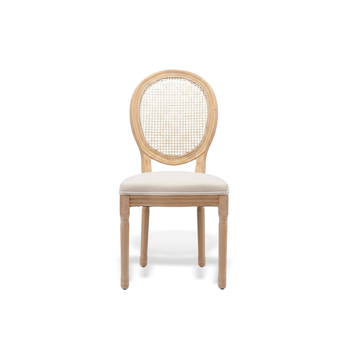 Rattan Oval-Back Dining Chair, Set of 6 French Country