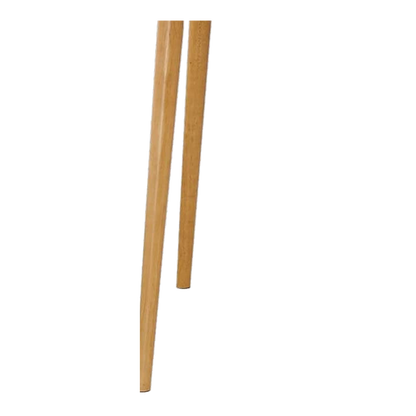 Close-up of the splayed tapered dining table leg (close-up detail)