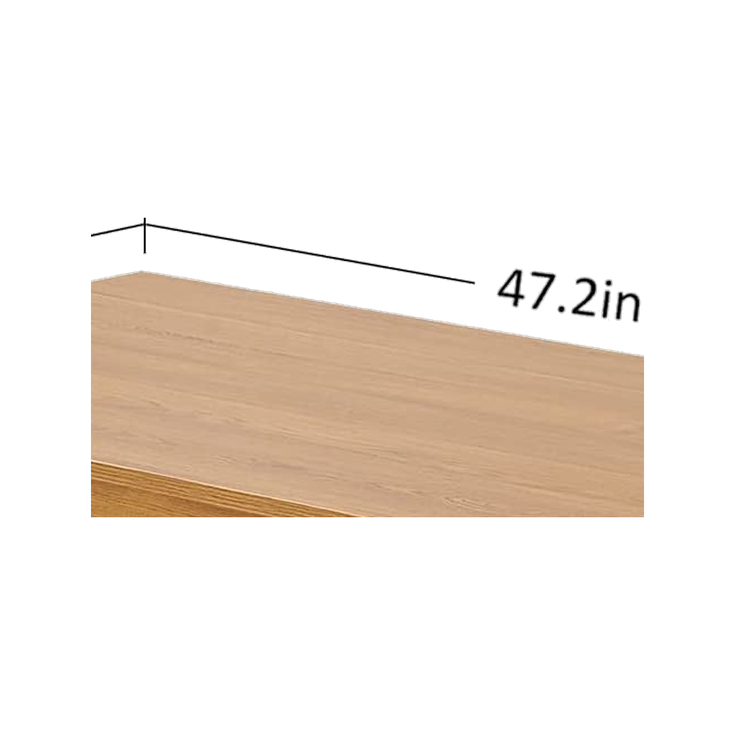 Close-up of the beveled tabletop edge profile (close-up detail)