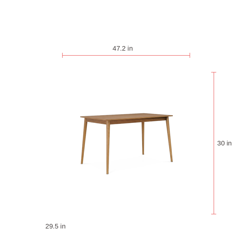 Dining table dimensions diagram (dimensions)