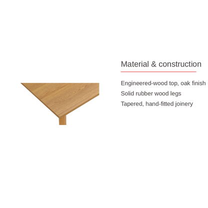 Material and construction specification card (feature callout)