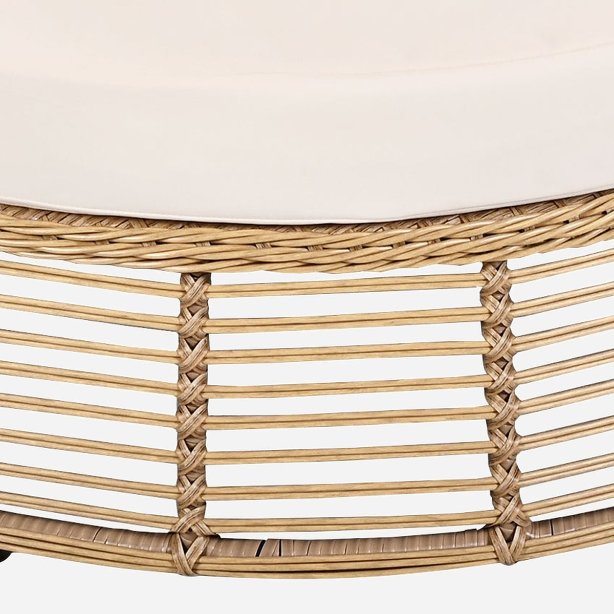 Outdoor Daybed with Canopy, Wicker, Adjustable Backrest
