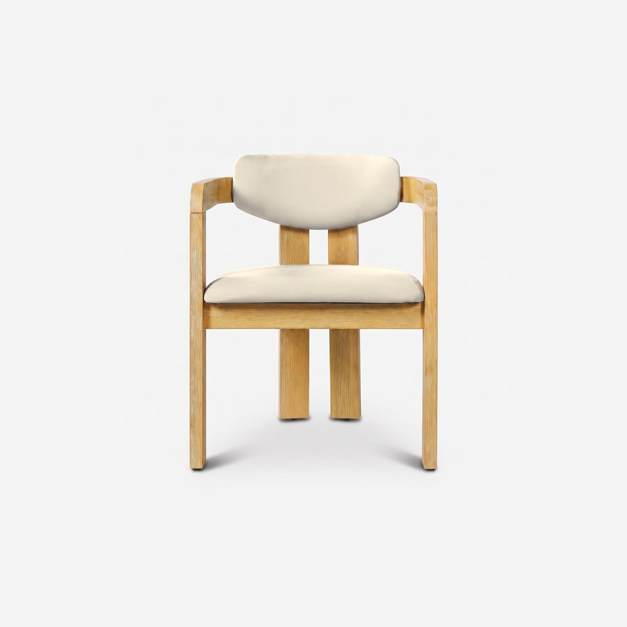 Outdoor Dining Chairs With Arms Set of 2, Acacia Barrel Back