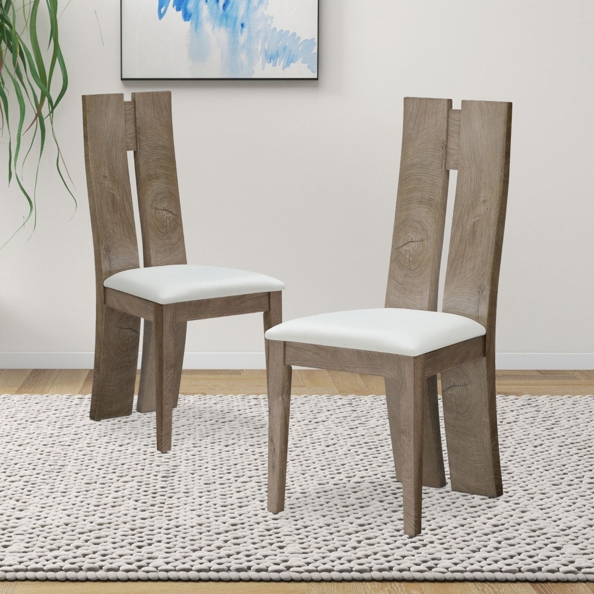curvey back wood chairs 
