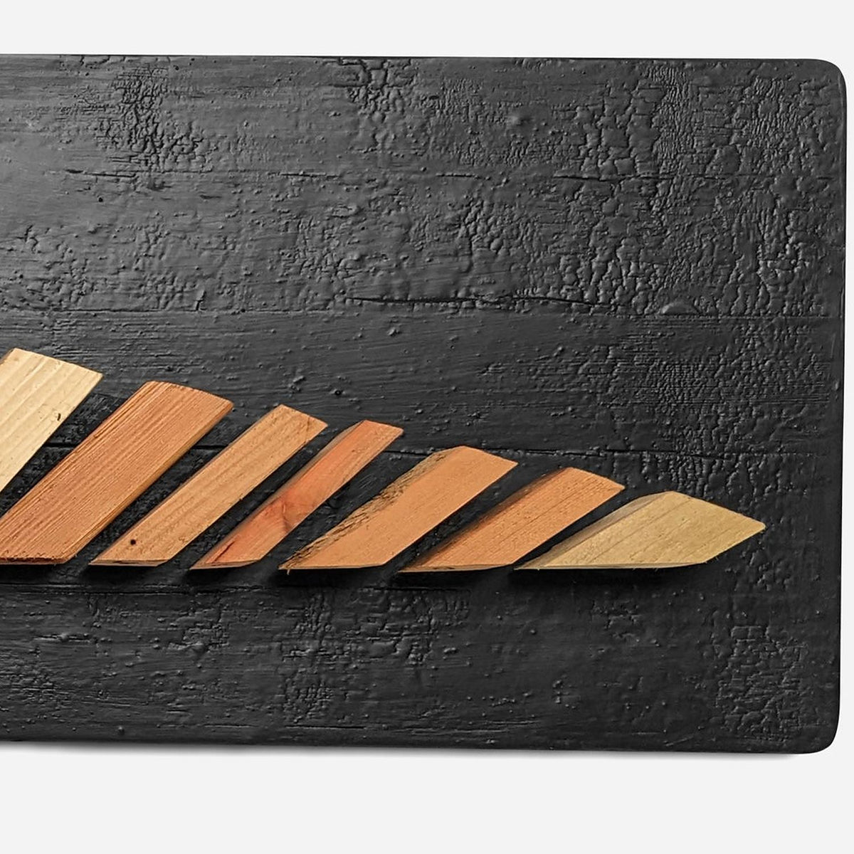 Flowing Wood Wall Art, Handmade Floating Panel for Bedrooms