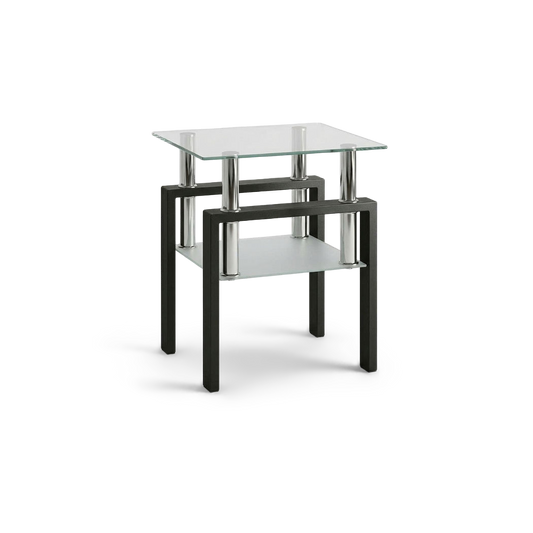 Square tempered glass tea table, rotated view