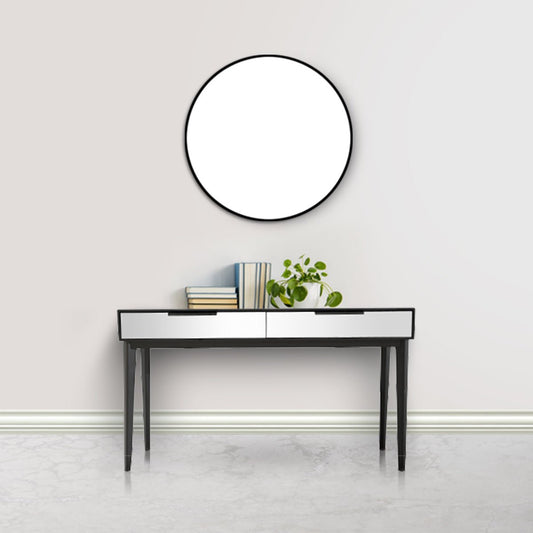 Smoky Grey Console Table And Mirror With Vintage Charm