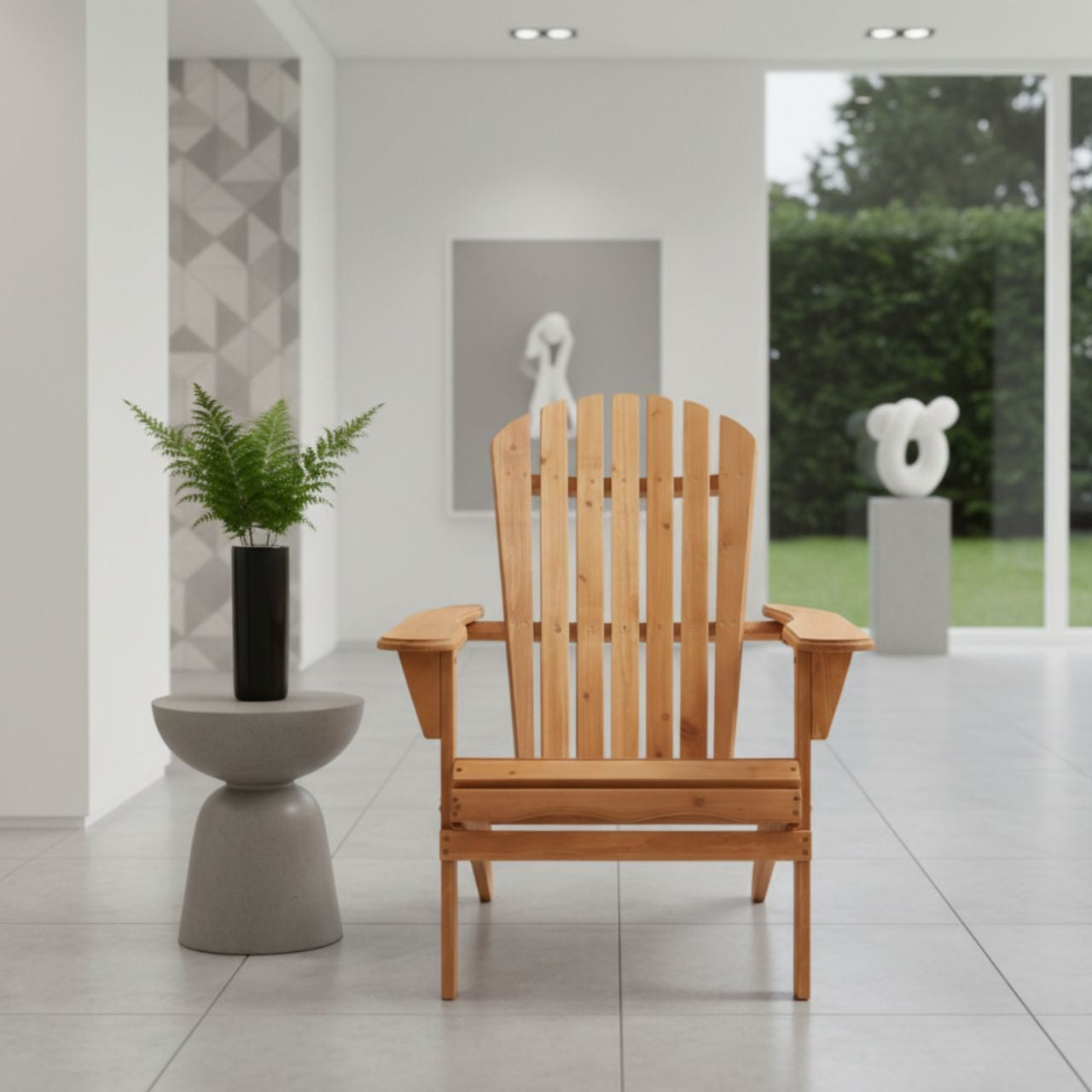 Set of 2 Hemlock wooden folding chairs; lightweight portable seating for camping and patio.
