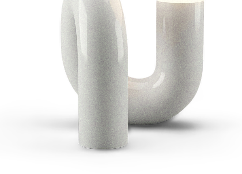 Dual-foot ceramic base contact and glaze finish, transparent close-up