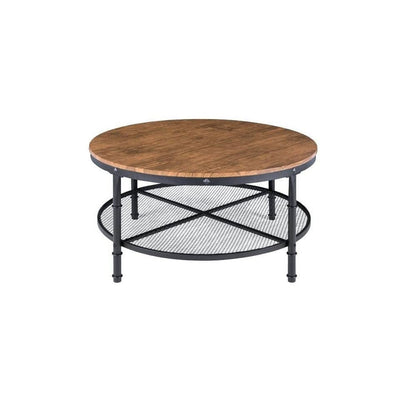 Sturdy_Antique_Round_Side_Table_Industrial_Wood_Steel_Coffee_Table_2-Tier