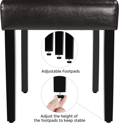 Dining Room Chair Adjustable Footpads (feature callout)