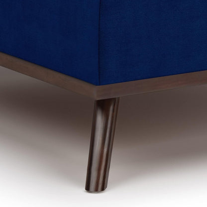 blue coffee table legs (close-up detail)