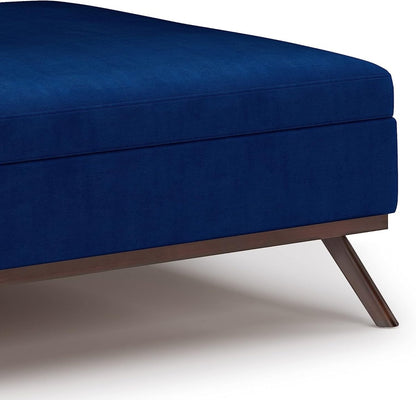 blue side table legs (close-up detail)