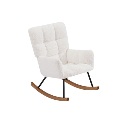 Stylish Rocking Chair Living Room with High Backrest
