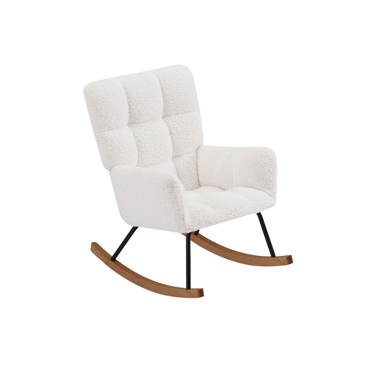 Stylish Rocking Chair Living Room with High Backrest
