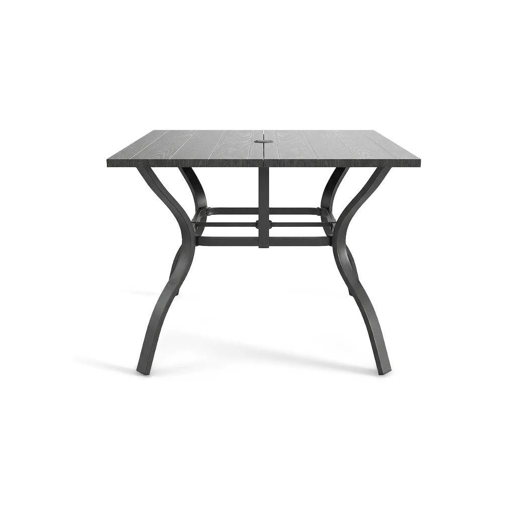 5-piece patio dining set table, plain studio front view