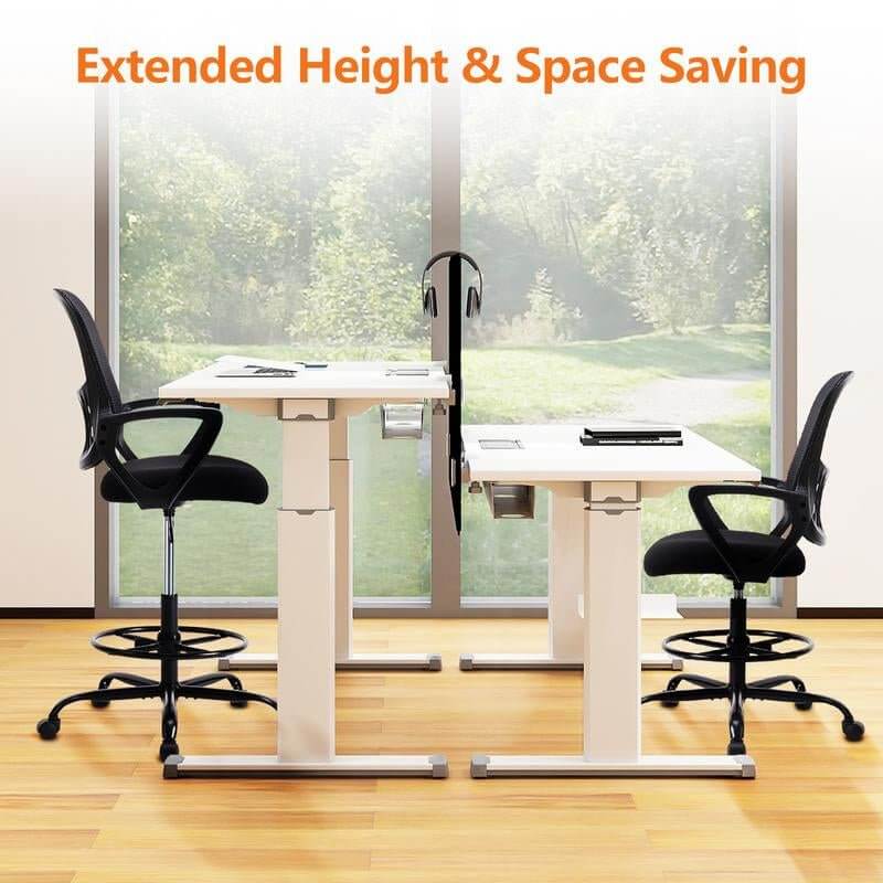 Tall Office Chair, Standing Desk Chair with Thicker Seat