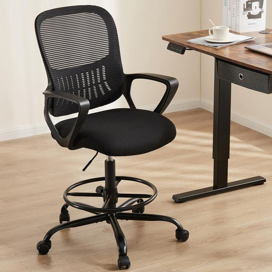 Tall Office Chair, Standing Desk Chair with Thicker Seat