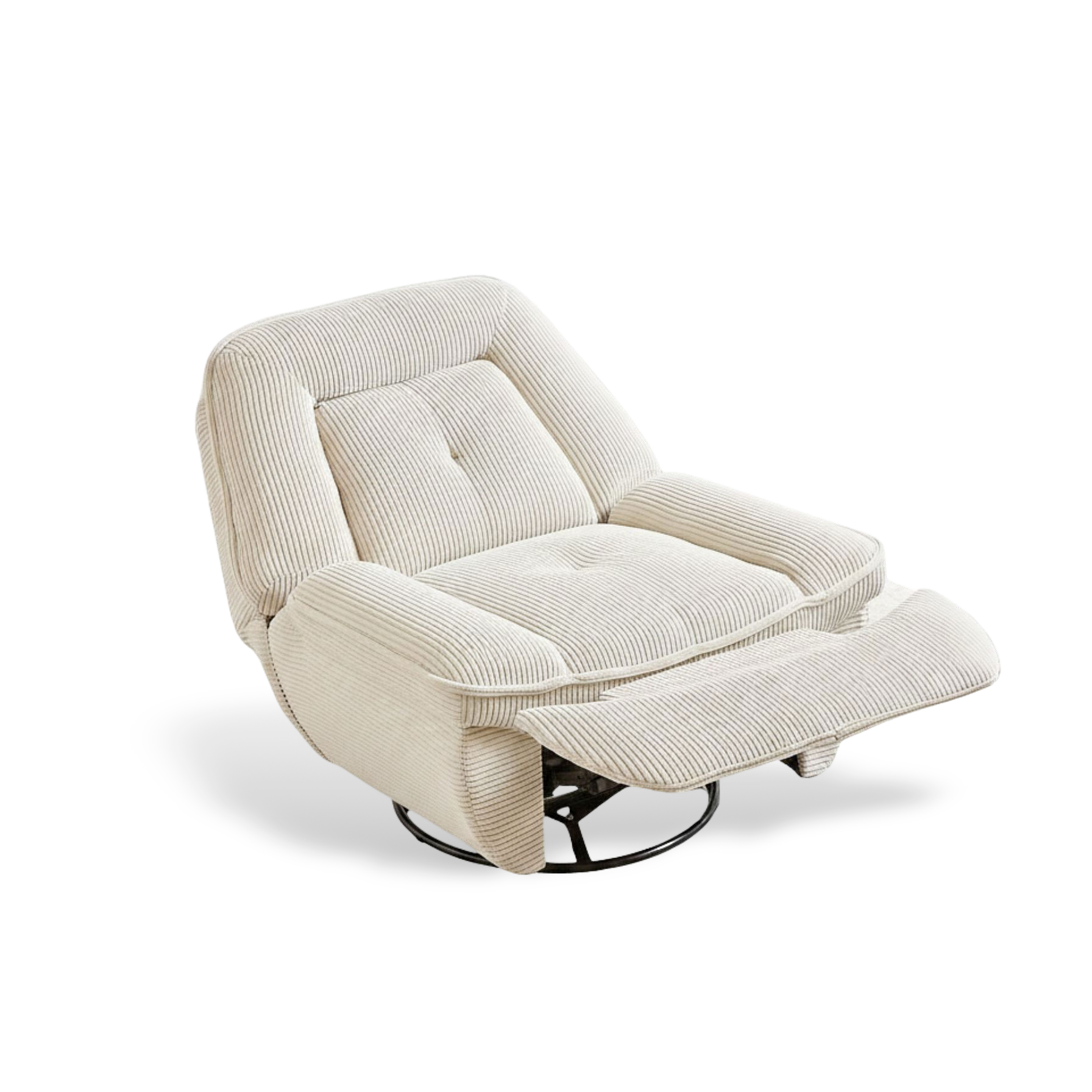 Beige recliner chair on a white background