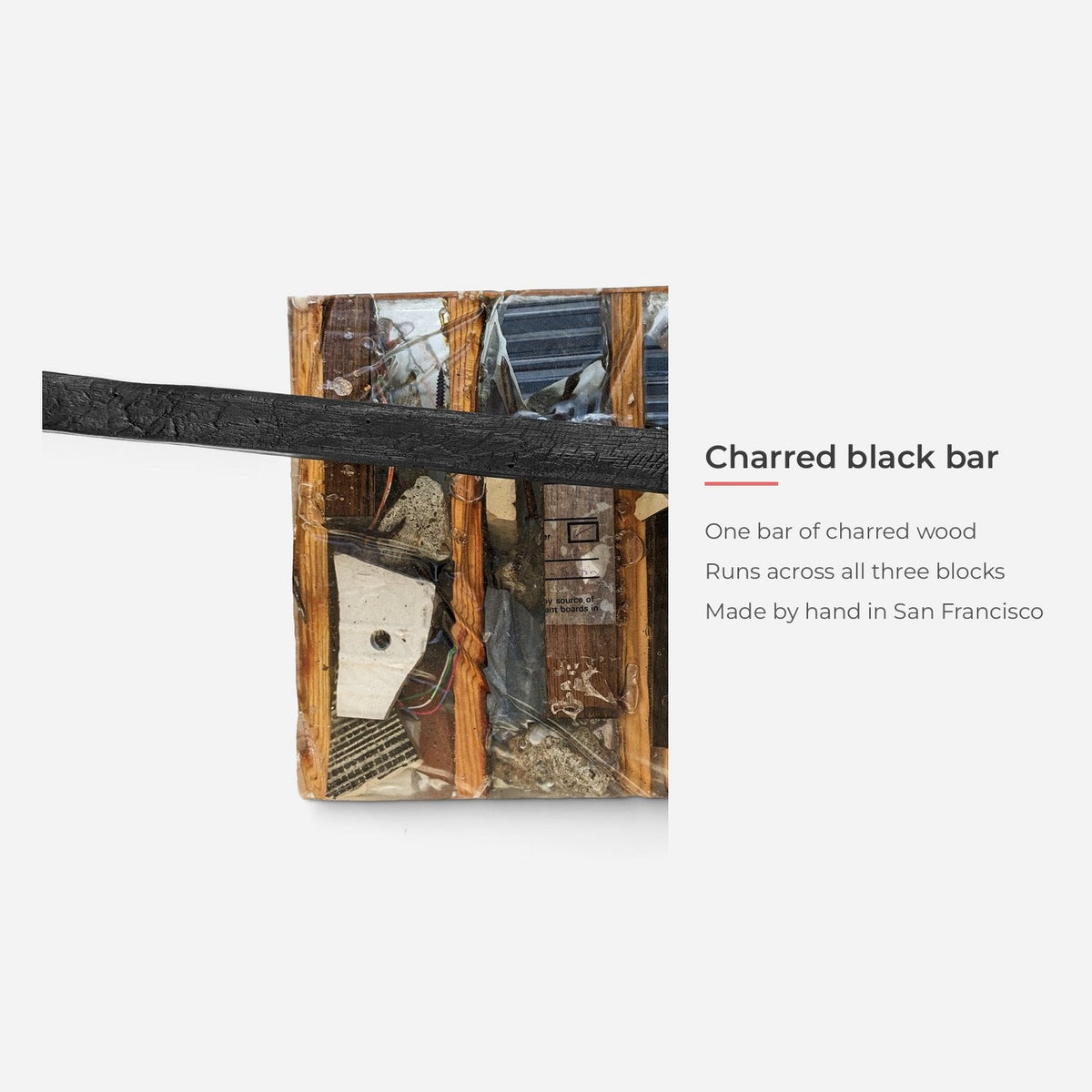 Three panel wood wall art 48 inch (feature callout)