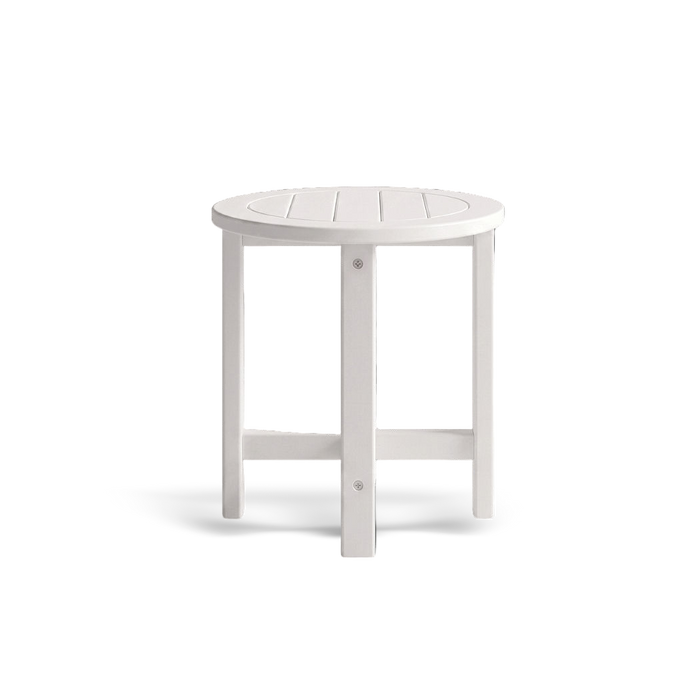 Verde Luxe HDPE 16-Inch Round Patio Accent Table Slatted