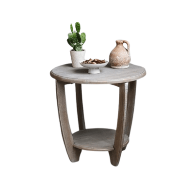 View of Vintage Coffee Table End Table With Storage Shelf