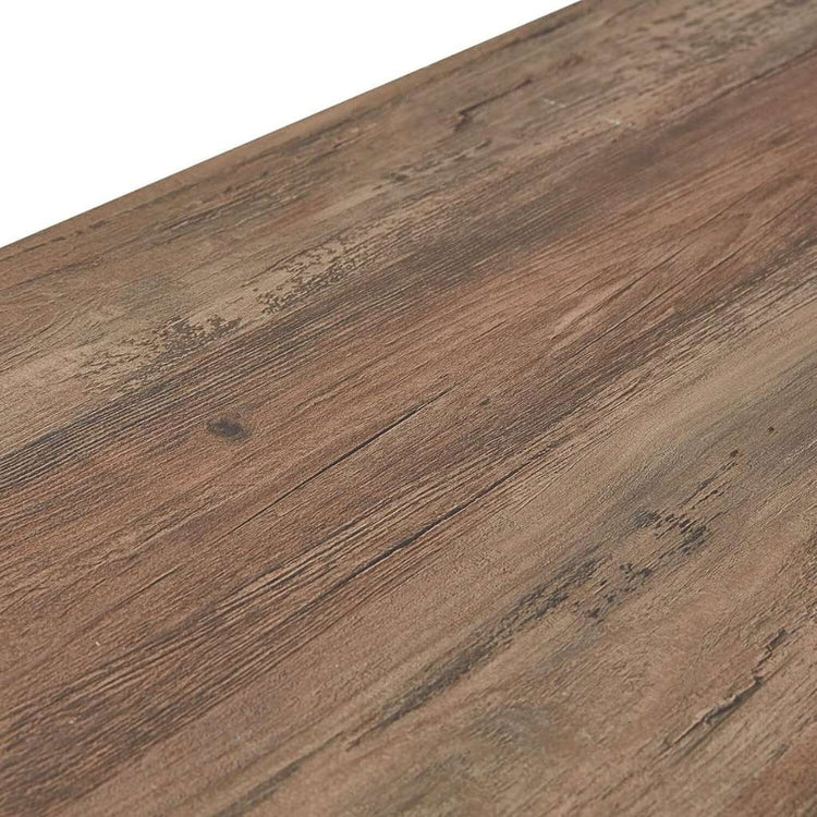 Rustic wood grain texture in warm brown tones, a mid-century style wood finish.
