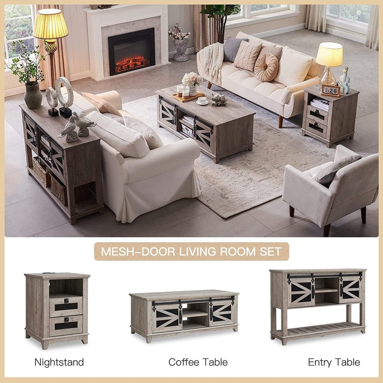 white oak side table 