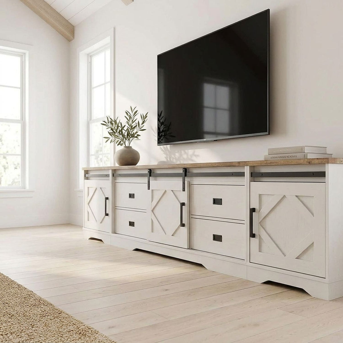 The same living room seen closer from the side