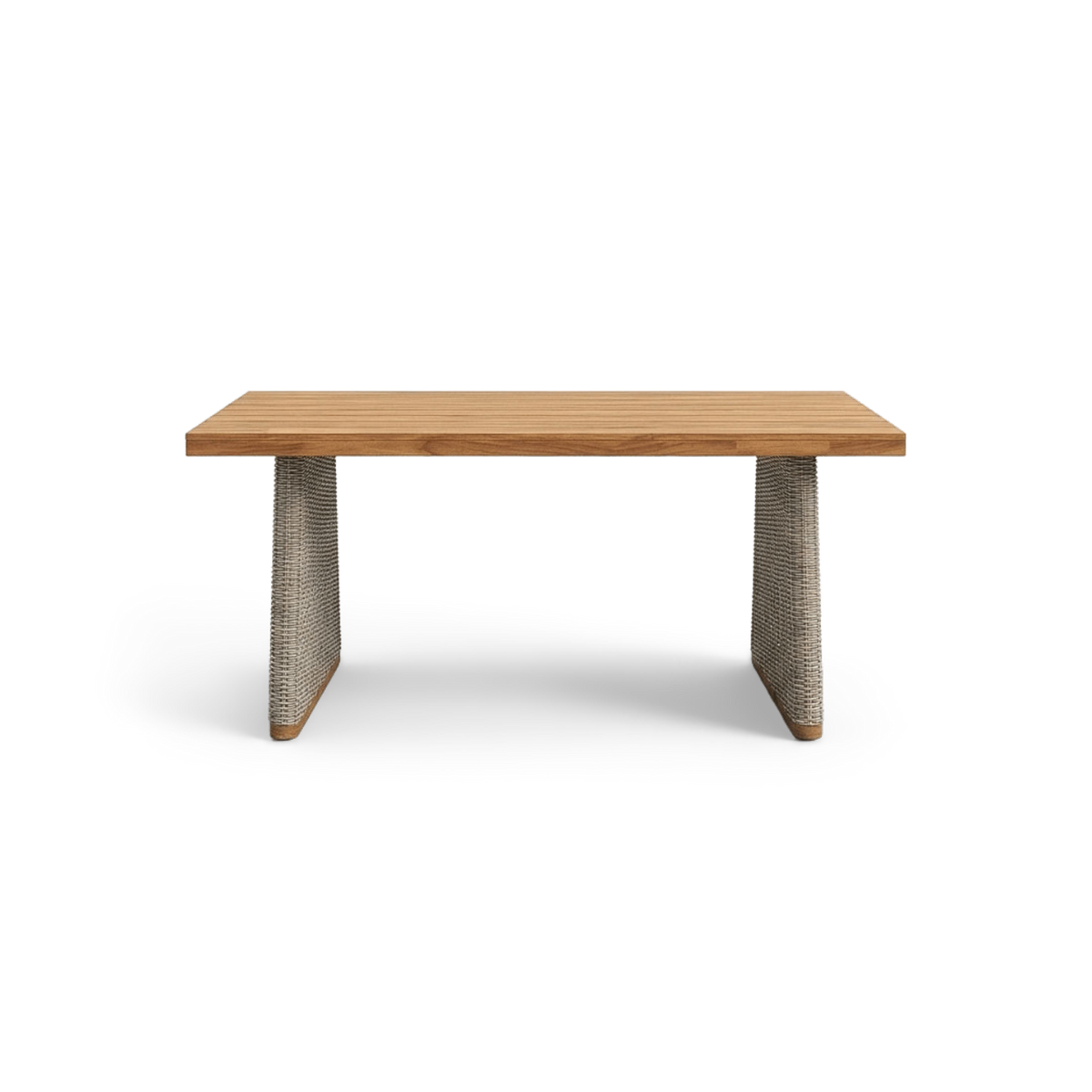 wicker outdoor dining table