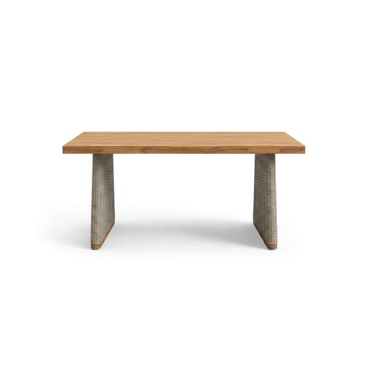 wicker outdoor dining table
