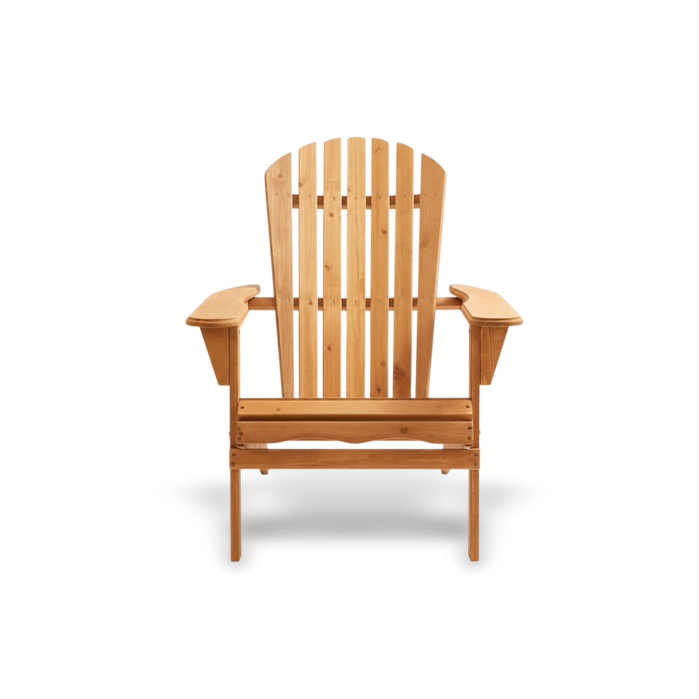 wooden folding Adirondack chair in Hemlock, lightweight, portable outdoor seating.