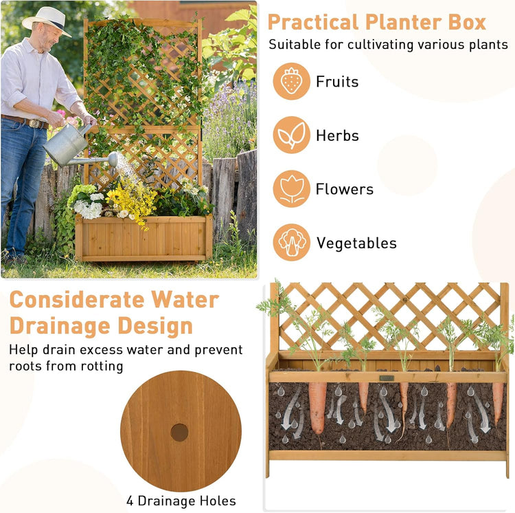  wooden planter box